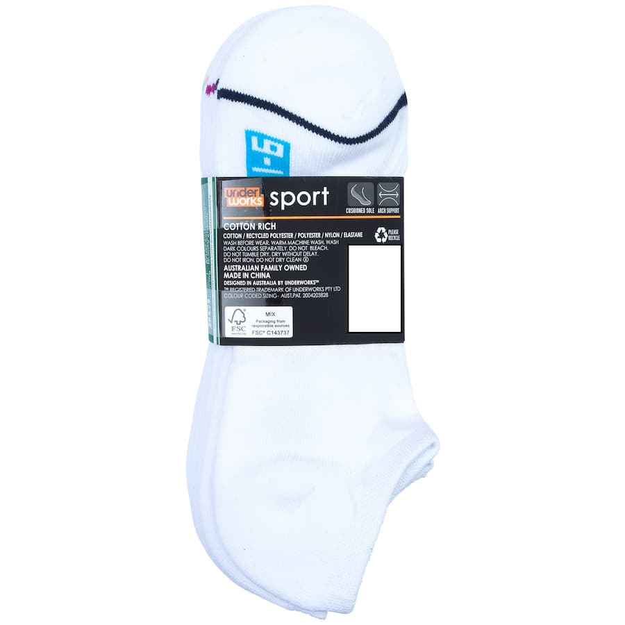 Underworks Ladies Socks Cushion On Show Size 5-8 3pack