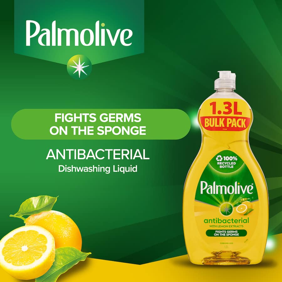 Palmolive Dishwash Liquid Antibacterial Lemon Value Pack 1.3L