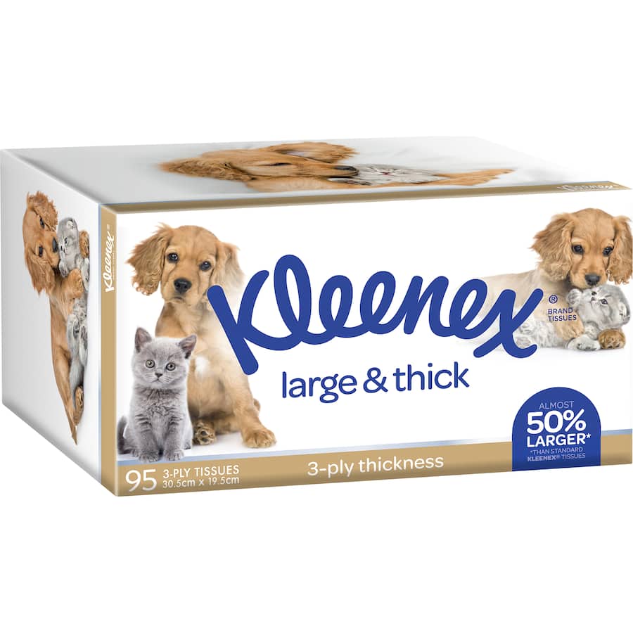 Kleenex Tissues Large N Thick 3ply Box 95pack