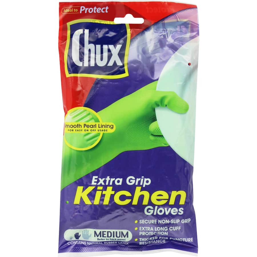 Chux Gloves Extra Grip Medium 1pr