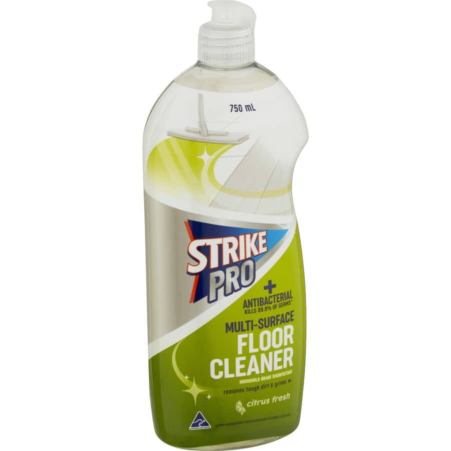 Strike Pro Floor Cleaner Citrus Fresh Antibacterial 750mL