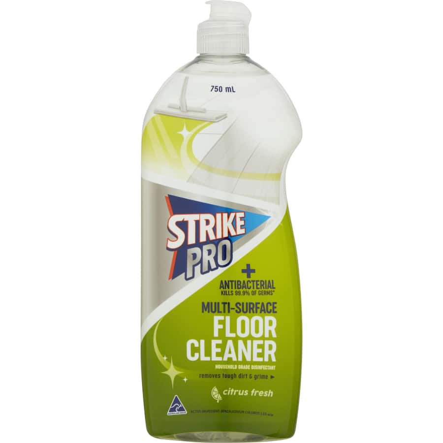 Strike Pro Floor Cleaner Citrus Fresh Antibacterial 750mL