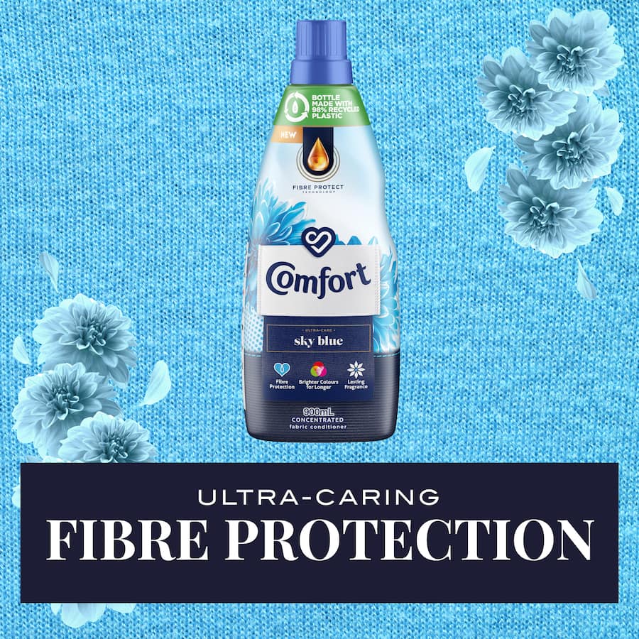 Comfort Fabric Softener Conditioner Sky Blue Bottle 900mL
