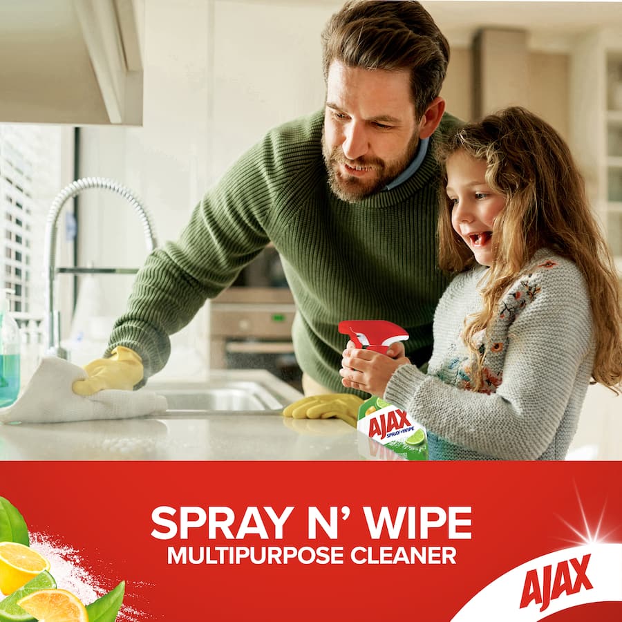 Ajax Spray N Wipe Cleaning Kitchen Spray Multipurpose Baking Soda Trigger 500mL