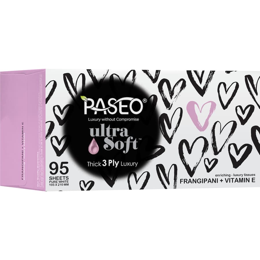 Paseo Ultra Soft Tissues Frangipani + Vitamin E 95pack (SMARTFOX)