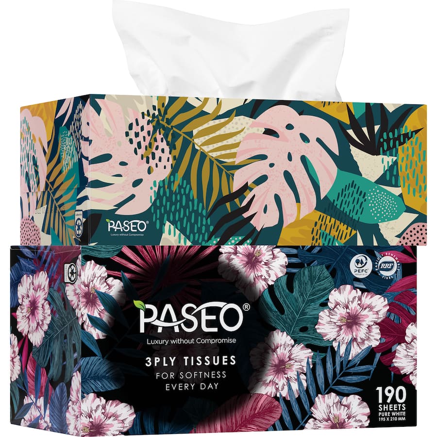 Paseo Tissues Pure White 190pack