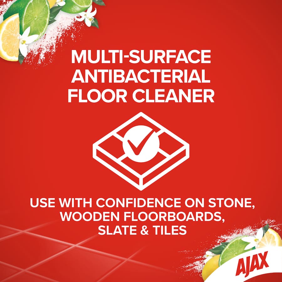 Ajax Floor Cleaner Baking Soda Stone Safe Recycled Bottle 750mL