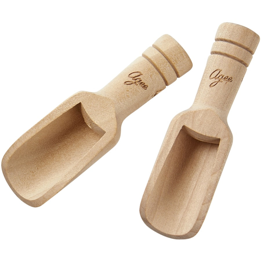 Agee Wooden Spice Scoops Small 2pack