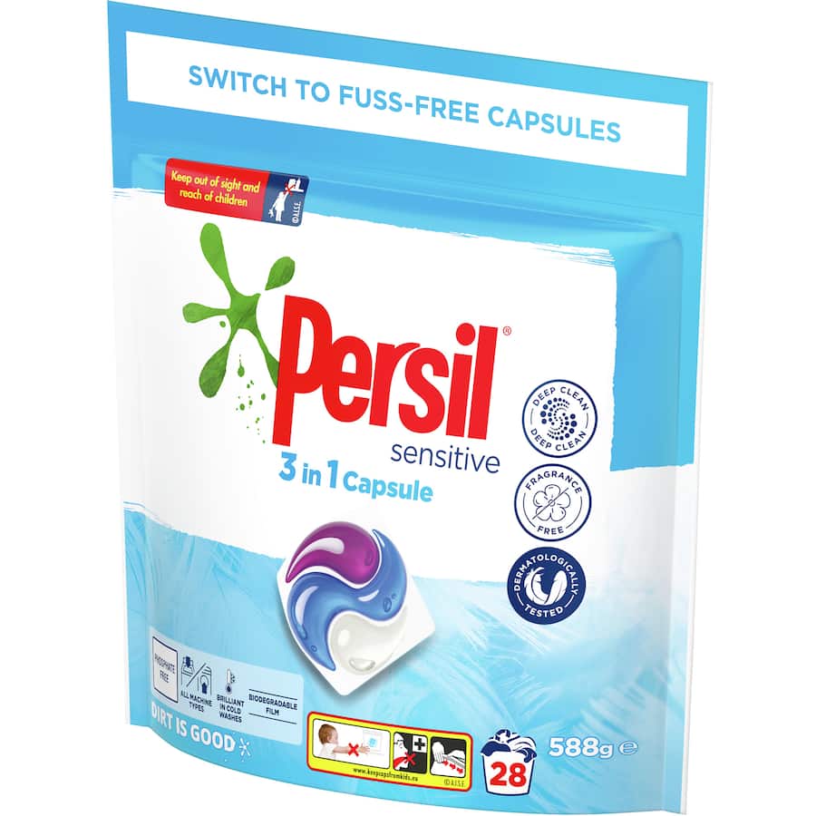 Persil Laundry Capsules 3 In 1 Sensitive 28pack