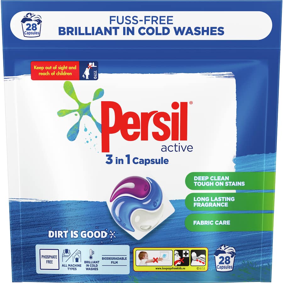 Persil Laundry Capsules 3 In 1 Active 28pack