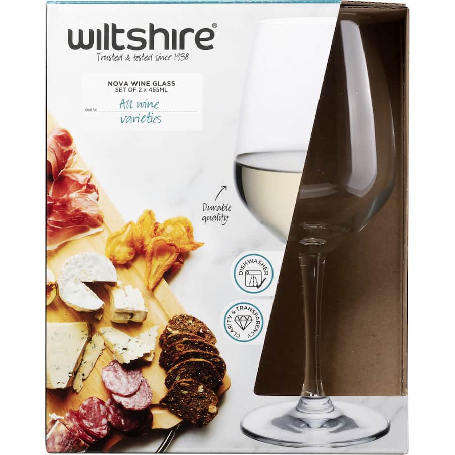 Wiltshire Nova Glasses Wine 2pack 455mL