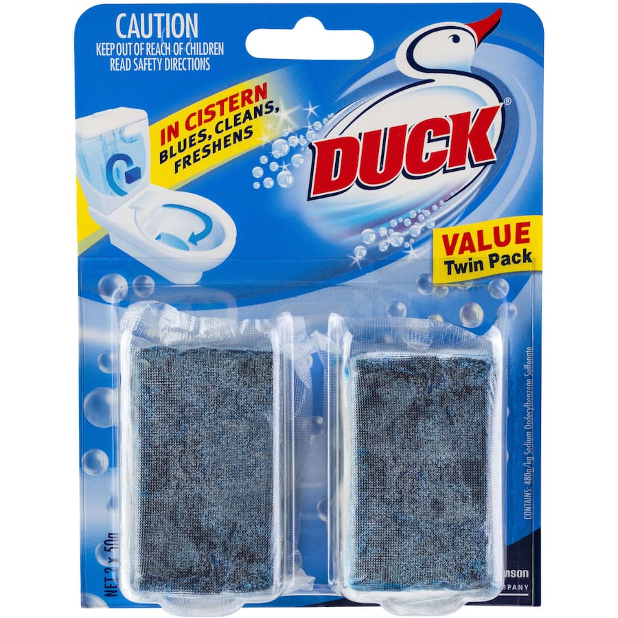 Duck Toilet Flush In Cistern Blue Block 2pack