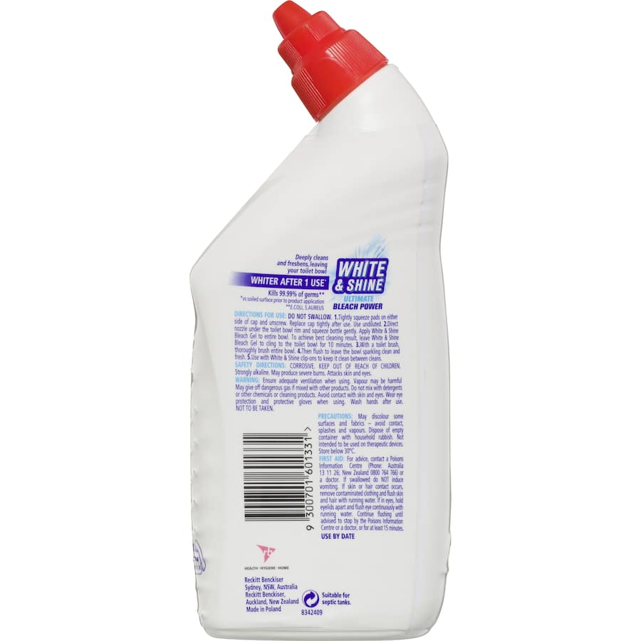 Harpic Toilet Cleaner White & Shine Bleach Gel Fresh 450mL