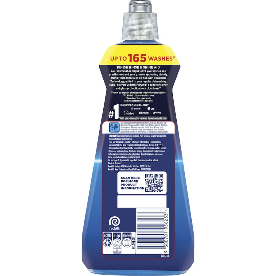Finish Dishwasher Rinse Aid Regular 500mL