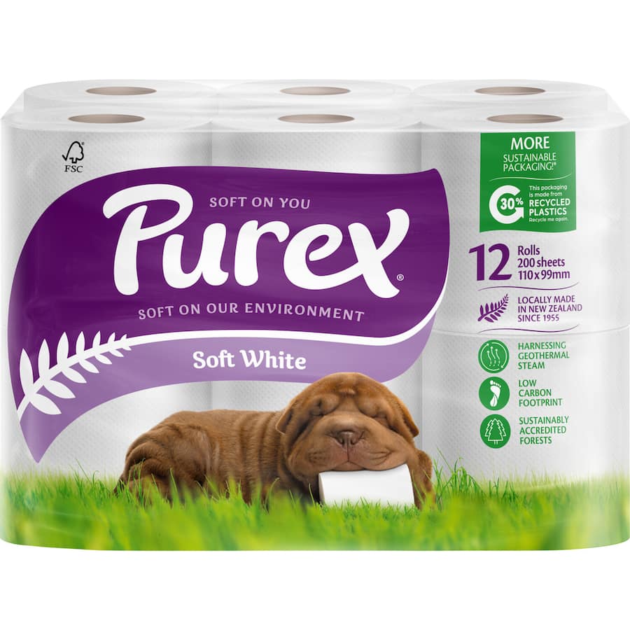 Purex Toilet Paper 12pk Unscented 2ply