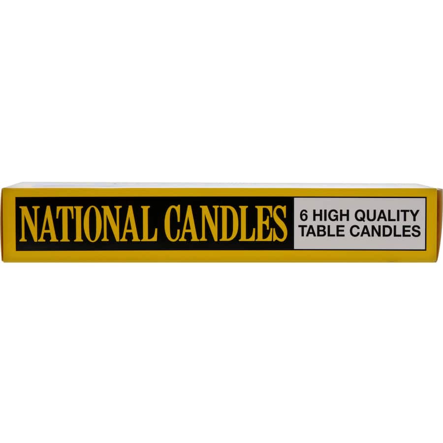 National Candles White Table Box 6pack