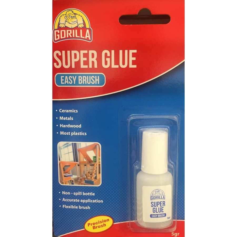 Gorilla Super Glue Adhesives Easy Brush Each