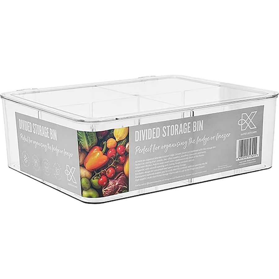 Kates Kitchen Storage Container Divided Fridge