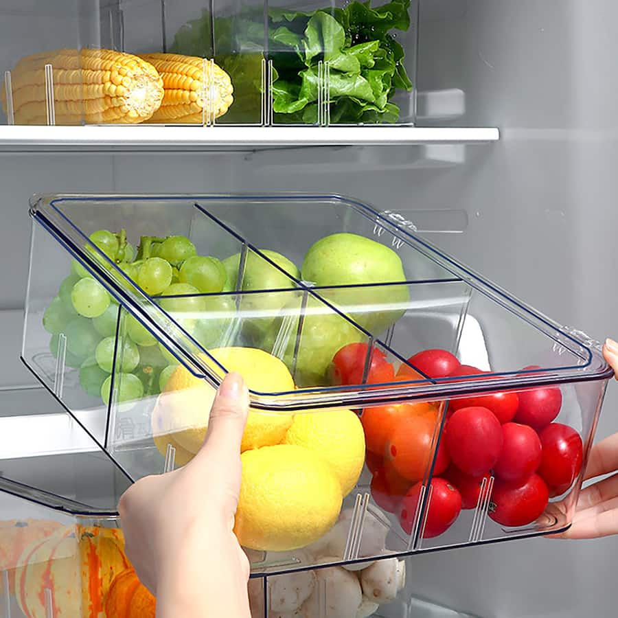 Kates Kitchen Storage Container Divided Fridge