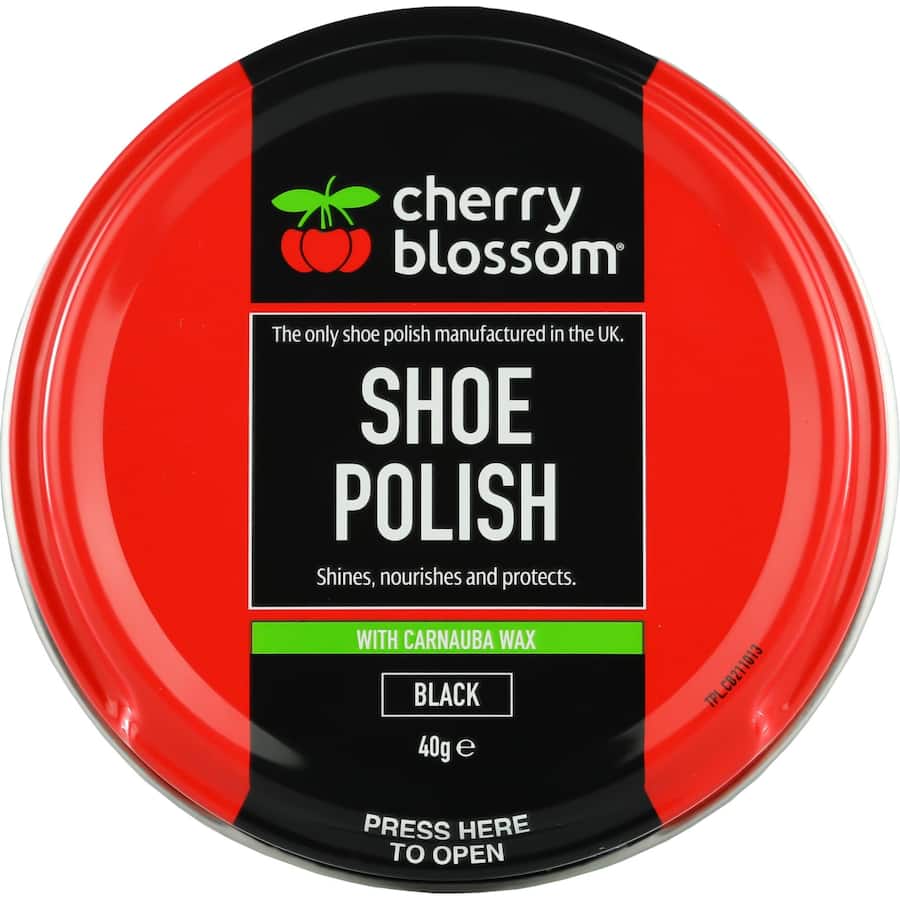 Cherry Blossom Shoe Polish Black 40g