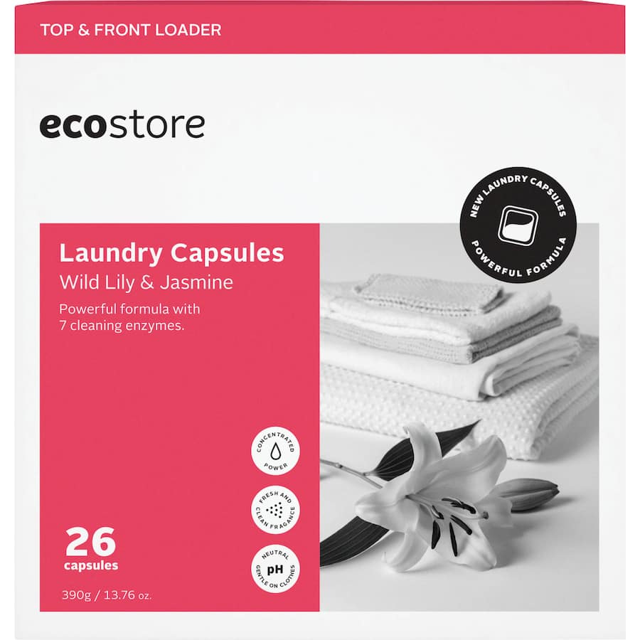 Ecostore Laundry Capsules Wild Lily & Jasmine 390g 26pack