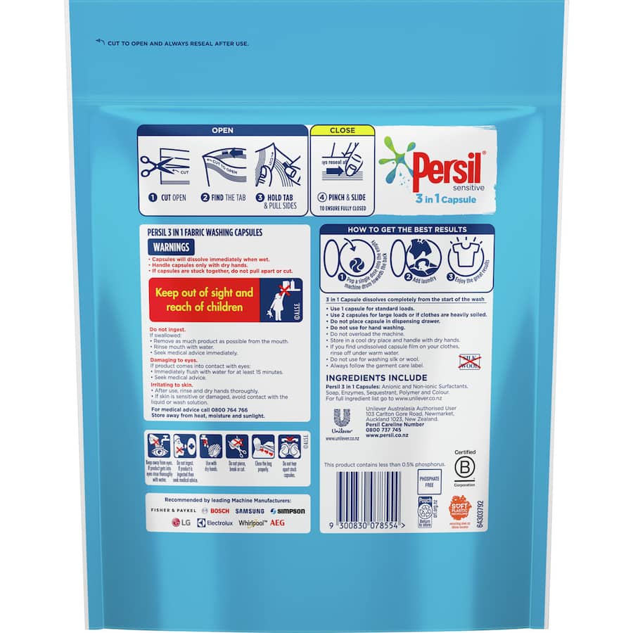 Persil Laundry Capsules 3 In 1 Sensitive Value Pack 50pack