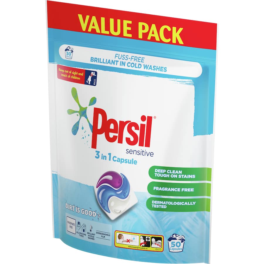 Persil Laundry Capsules 3 In 1 Sensitive Value Pack 50pack