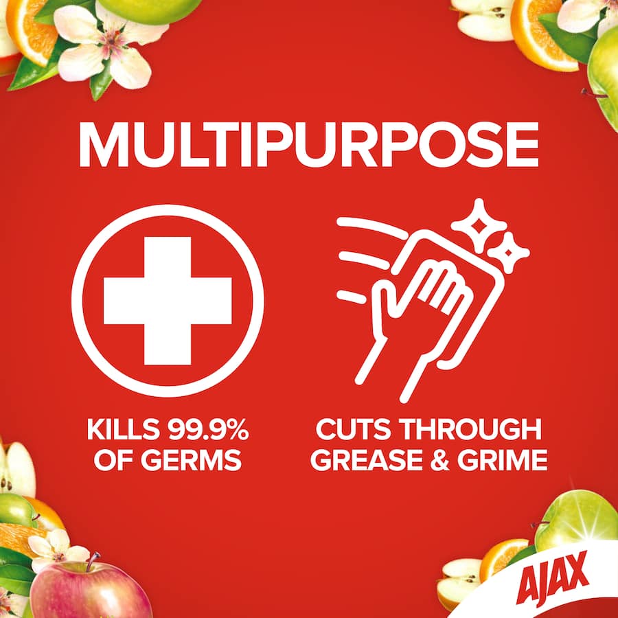 Ajax Spray N Wipe Multipurpose Cleaning Spray Antibacterial Apple & Citrus Trigger 500mL
