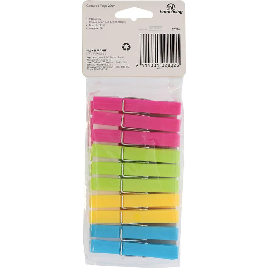 Home Living Hold-em Clothes Pegs Plastic 20pack