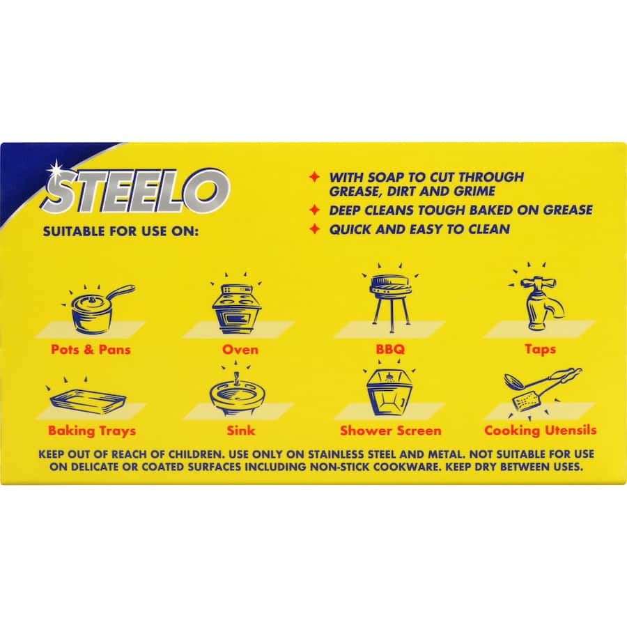 Steelo Stainless Soap Pads Lemon 5pack