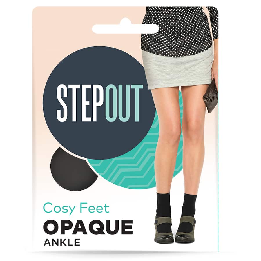 Stepout Anklet Black Opaque 1pr