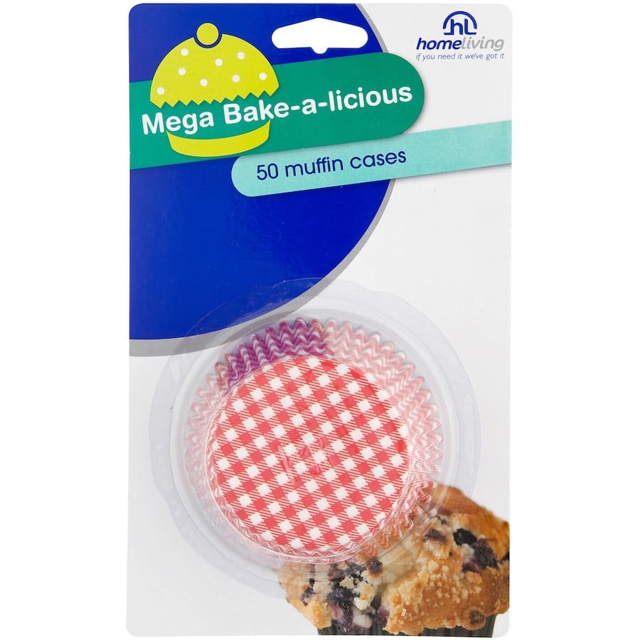 Homeliving Baking Cups Assorted Muffin Cases 50pack