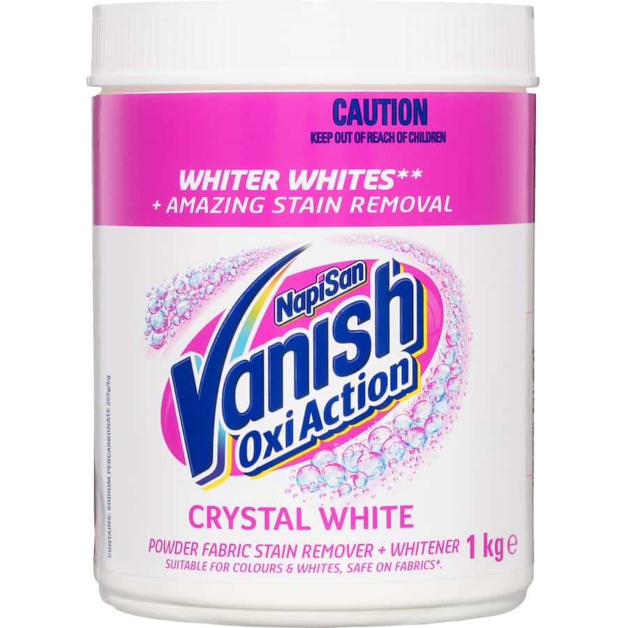 Vanish Napisan Oxi Action Stain Remover Crystal White Powder 1kg