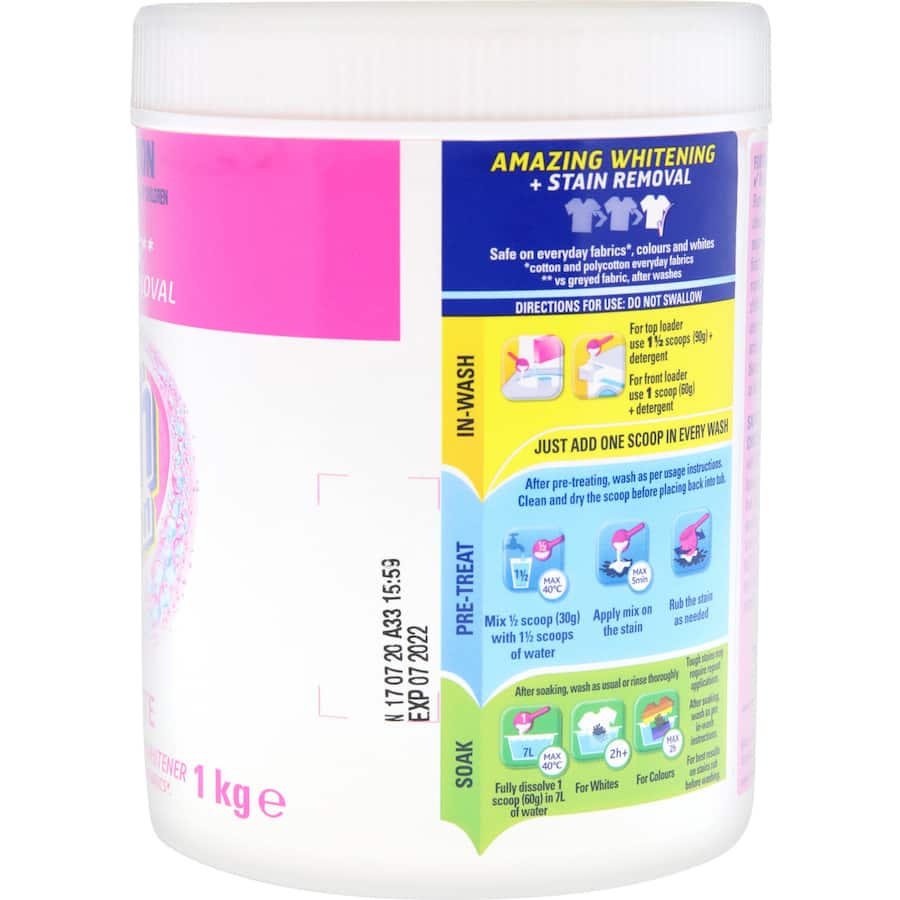 Vanish Napisan Oxi Action Stain Remover Crystal White Powder 1kg