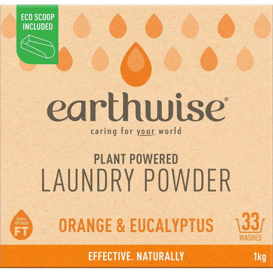 Earthwise Laundry Powder Orange & Eucalyptus 1kg