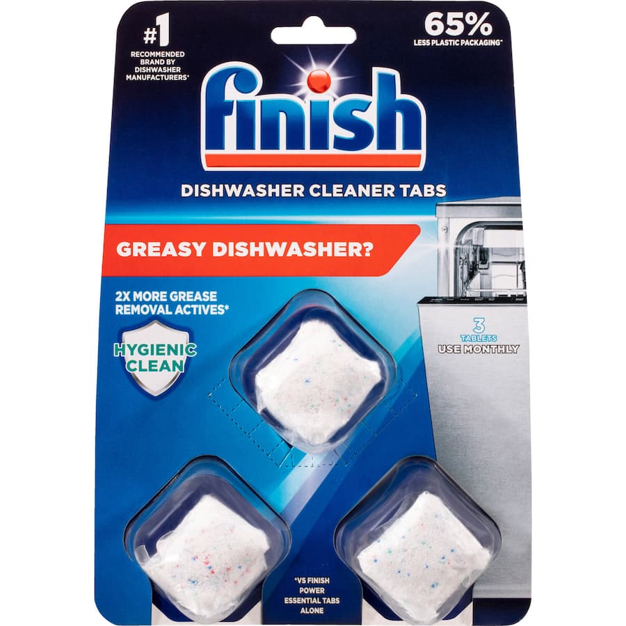 Finish Dishwasher Cleaner Tablets 3pack