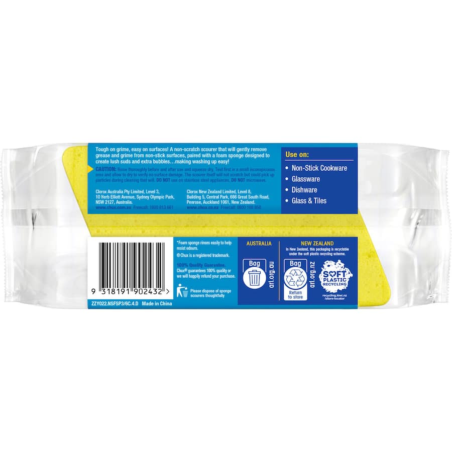 Chux Scourer Non Scratch 3pack