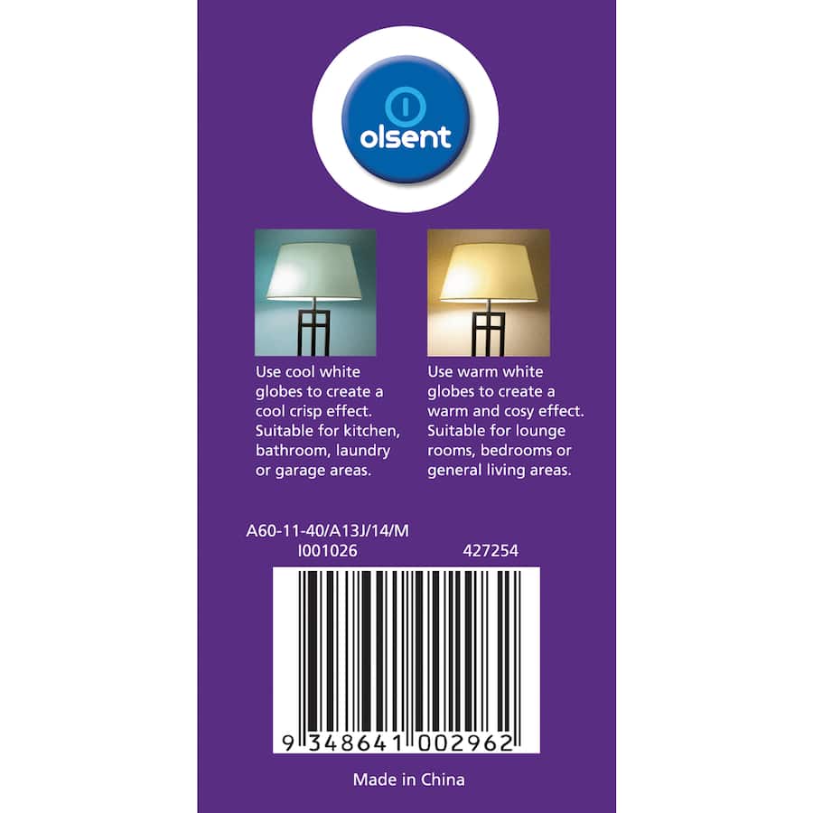 Olsent Bayonet Light Bulb Led 11w 1050 Lumen Cool 1pack