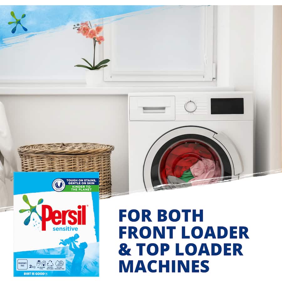 Persil Front & Top Loader Laundry Powder Sensitive 2kg