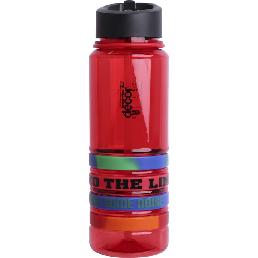 Decor Tritan Drink Bottle Bands Pumped Assorted colours 750mL