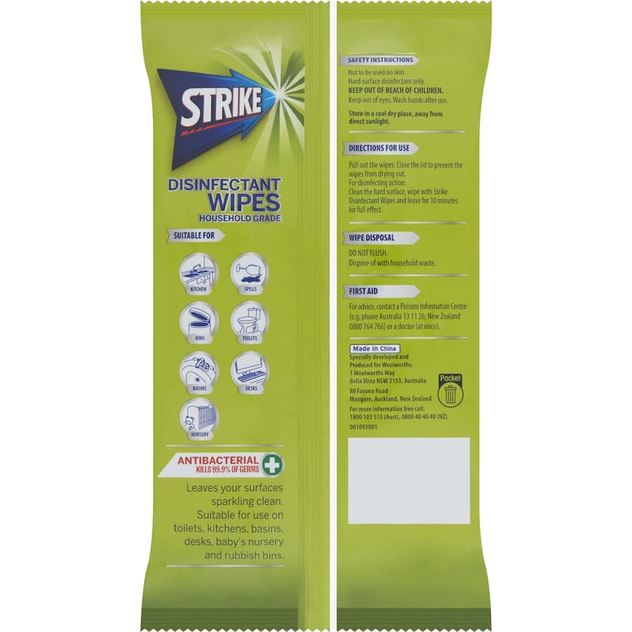 Strike Cleaning Wipes Apple 100pack