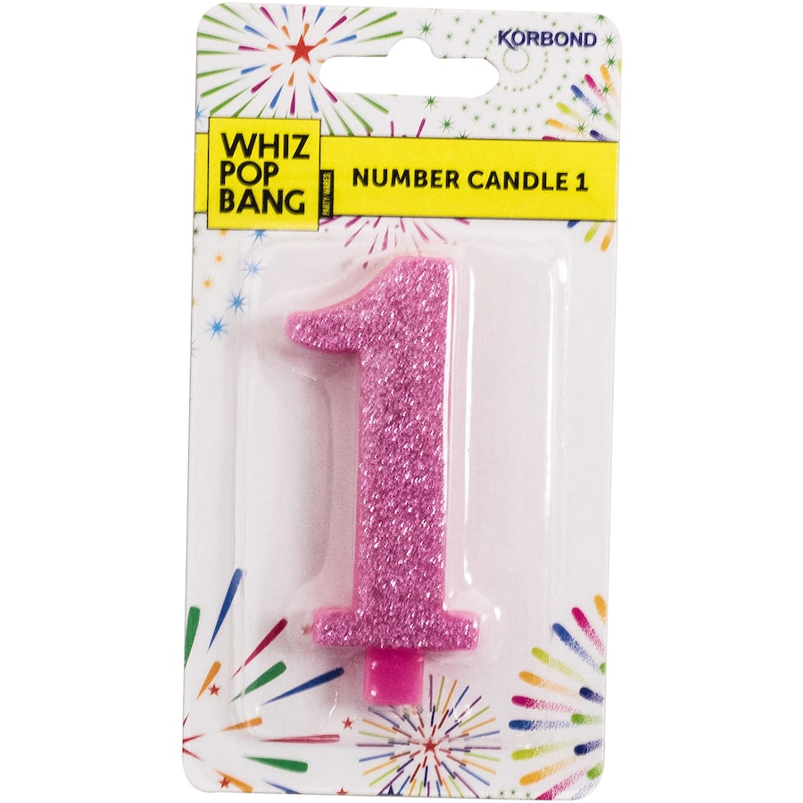 Whiz Pop Bang Candles Number 1 1pack