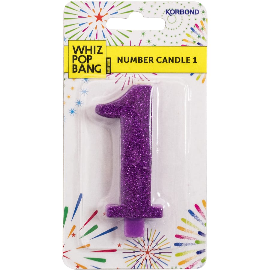 Whiz Pop Bang Candles Number 1 1pack
