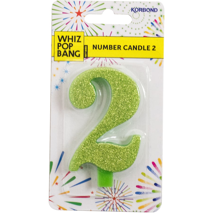 Whiz Pop Bang Candles Number 2 1ea