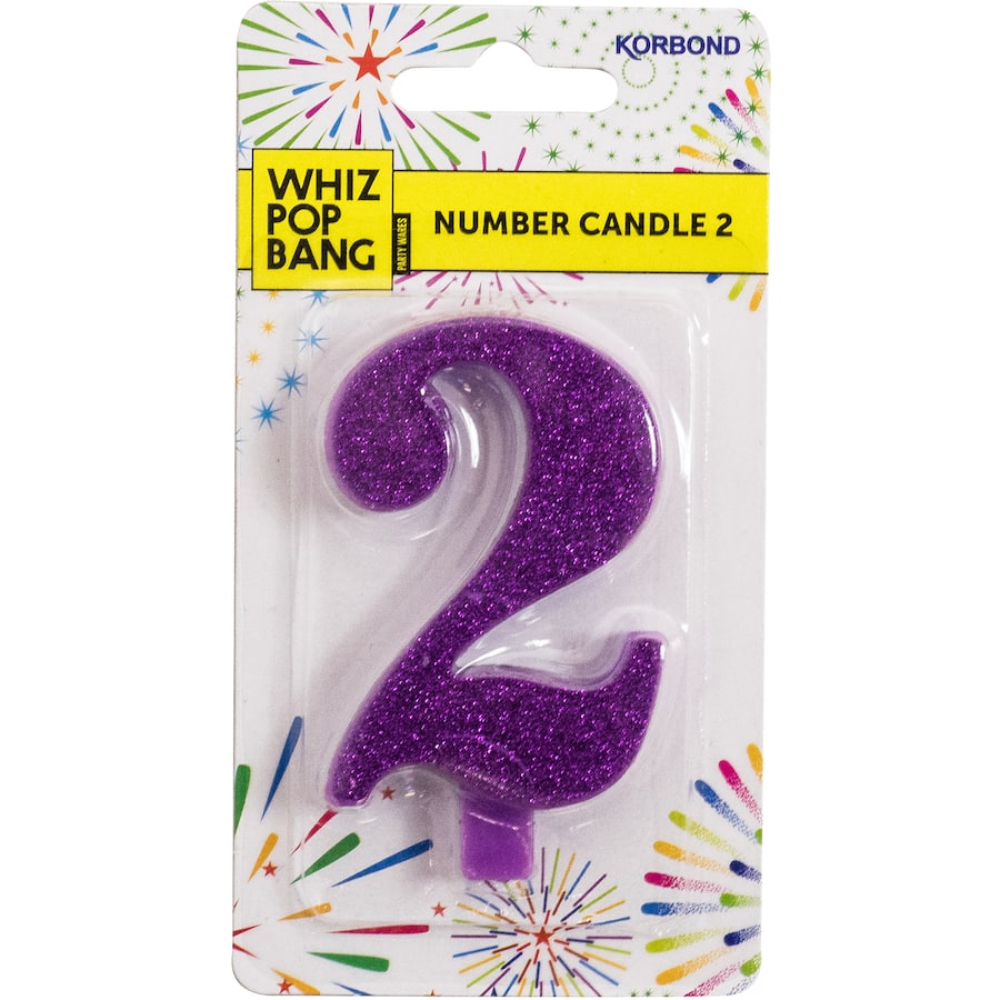 Whiz Pop Bang Candles Number 2 1ea