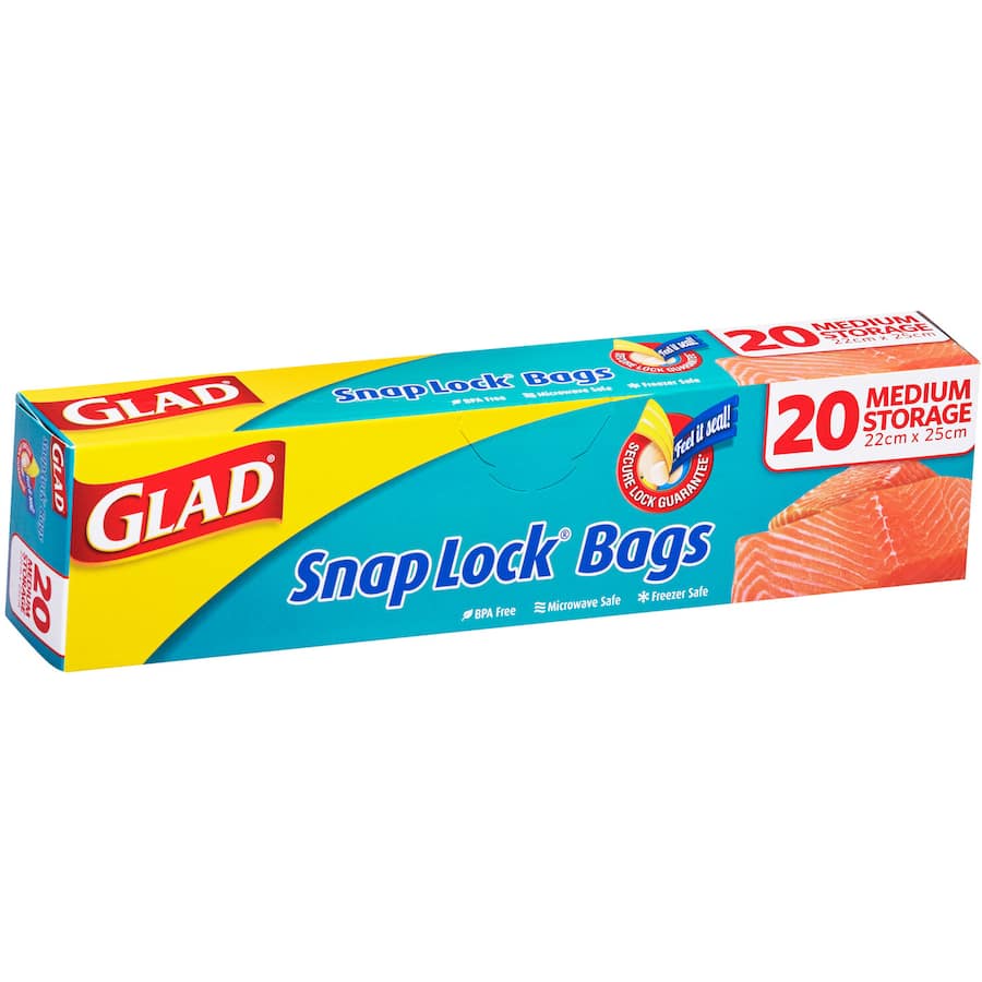 Glad Snaplock Storage Bags Medium 20pack