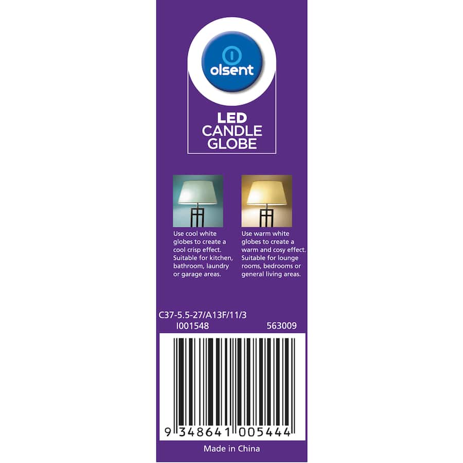 Olsent Led Candle Bulb Bayone 5.5w 480lm 1pack