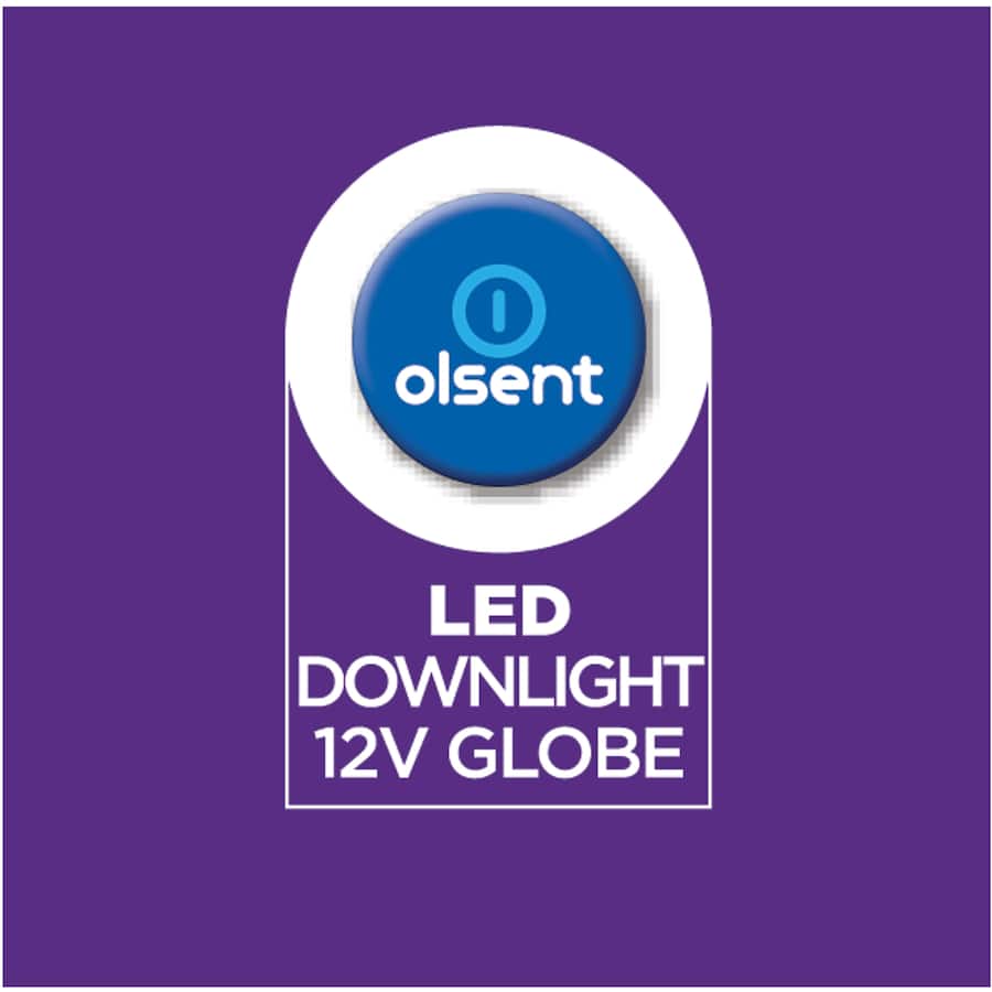 Olsent Down Light Bulb Led Gu5.3 12v6w 500lm Cw 2pack