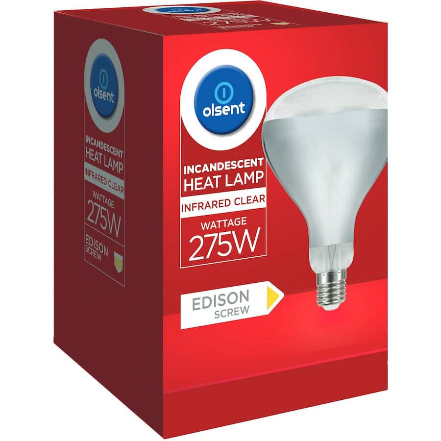 Olsent Heat Lamp Bulb Screw 275w 1pack