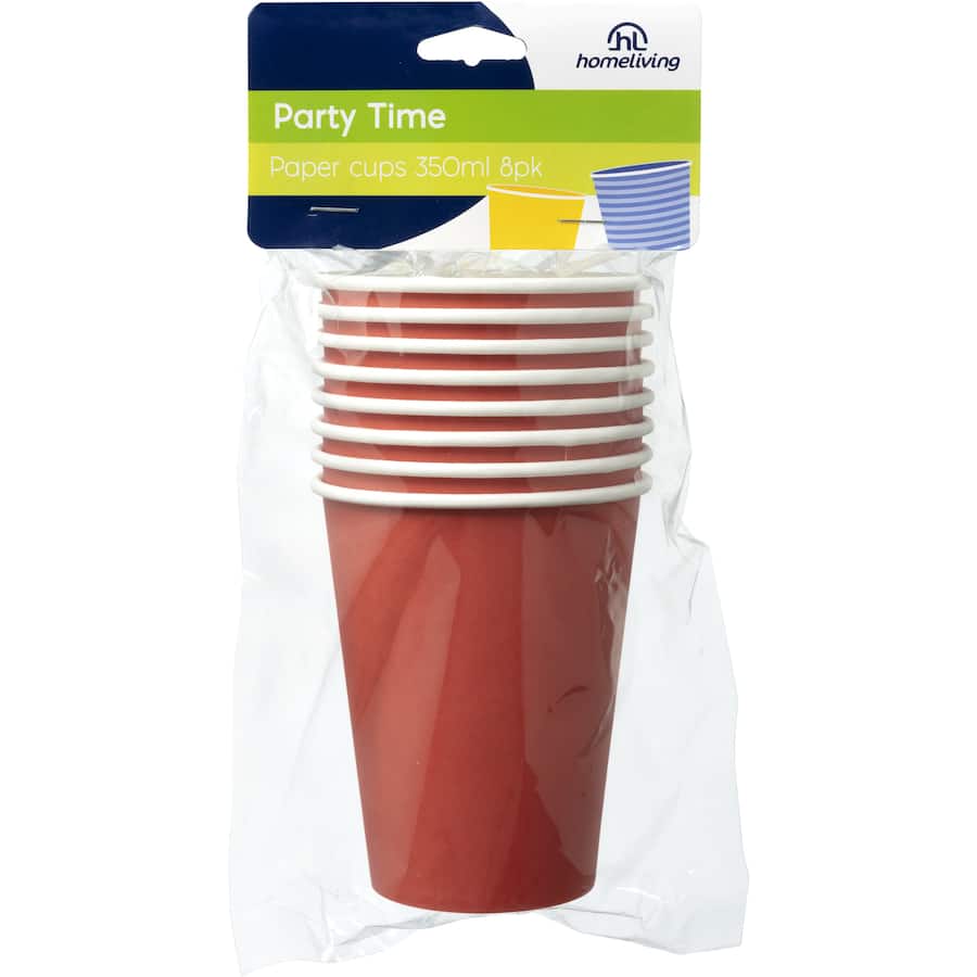 Homeliving Paper Cups 350ml 8pack